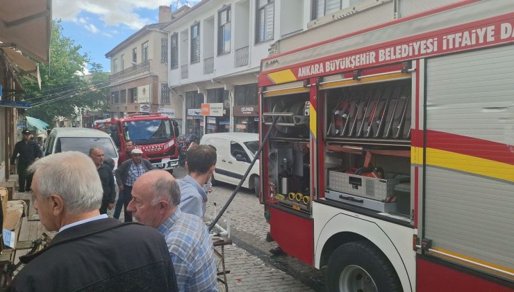 Çarşı içinde çıkan yangın korkuttu