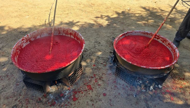 Kırıkkale’de geleneksel salça mesaisi sürüyor