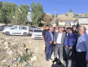 AK Parti Kars Milletvekili Adem Çalkın, Sarıkamış’ta taşkın kontrol tesislerini yerinde inceledi