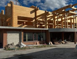 Arpaçay kütük ev projesi şekillenmeye başladı