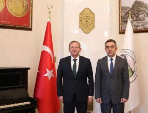 Vali Ziya Polat, Kars İl Emniyet Müdürü Murat Abdullah Tombul’u makamında ağırladı