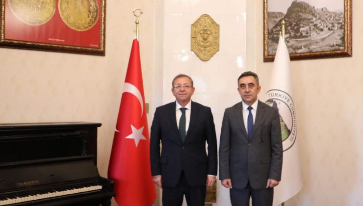 Vali Ziya Polat, Kars İl Emniyet Müdürü Murat Abdullah Tombul’u makamında ağırladı