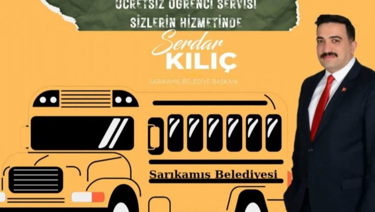 Başkan Serdar Kılıç’tan eğitime destek: Ücretsiz servis hizmeti bu yıl da devam ediyor