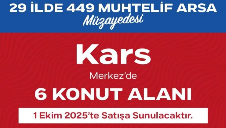 29 İlde 449 Arsa Açık Artırma ile Satışa Sunulacak