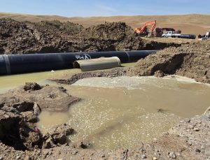 Kesikköprü hattındaki boru patlaması su kesintisine neden olabilir