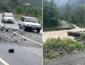 Giresun’da sel ve heyelan: Mahsur kalan 10 kişi kurtarıldı