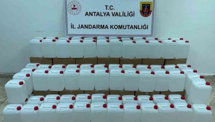 Antalya'da 500 litre kaçak alkol ele geçirildi