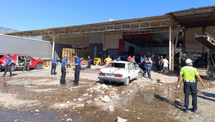 Demre'de toptancı halinde patlama: 1 ölü, 3 yaralı