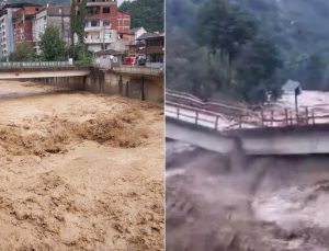 Rize’yi sel vurdu: Dere kenarındaki bungalovlar yıkıldı, Ayder Yaylası yolu ulaşıma kapandı