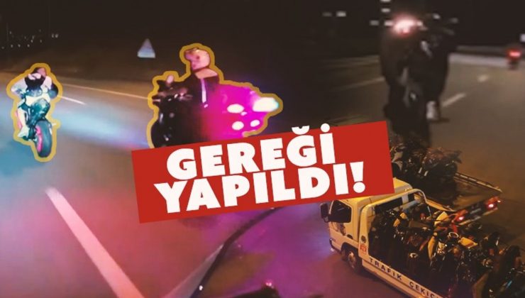 Trafiği Tehlikeye Atan 17 Motosiklet Sürücüsü