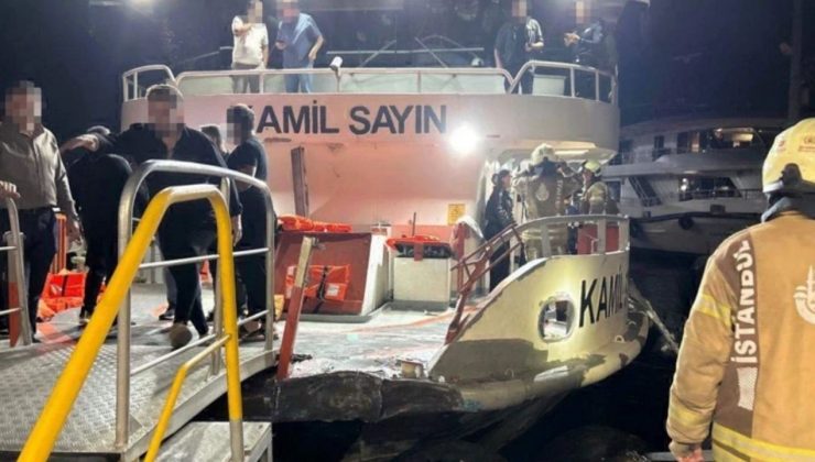 Üsküdar’da yolcu teknesi ile yük gemisi çarpıştı: 12 yaralı