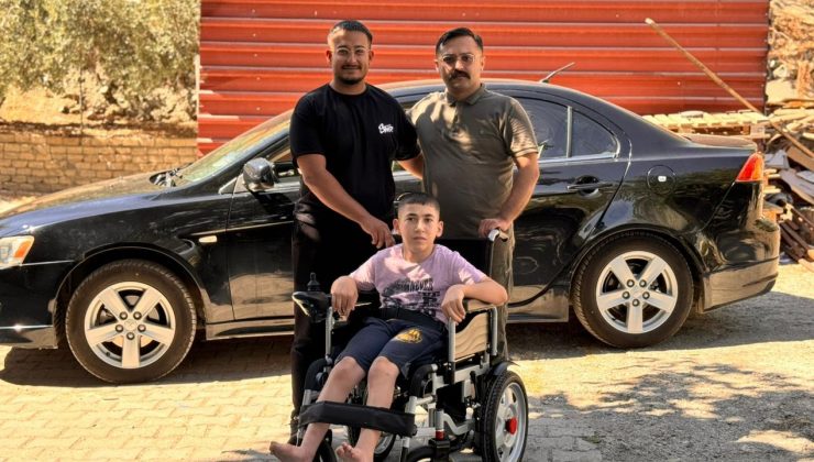 Engelli sandalyesine kavuşan Hüseyin: Ben de Mustafa Şahin amcam gibi Polis olacağım