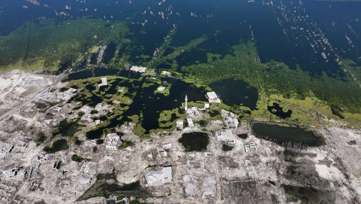 Kayseri’de kuraklık eski köyleri gün yüzüne çıkardı