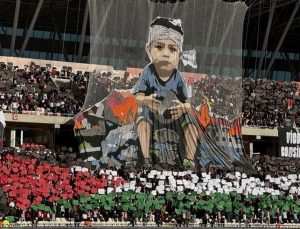 Sivasspor taraftarlarından Gazze'ye anlamlı destek: “Dünya: 0 – Vicdan: 0”