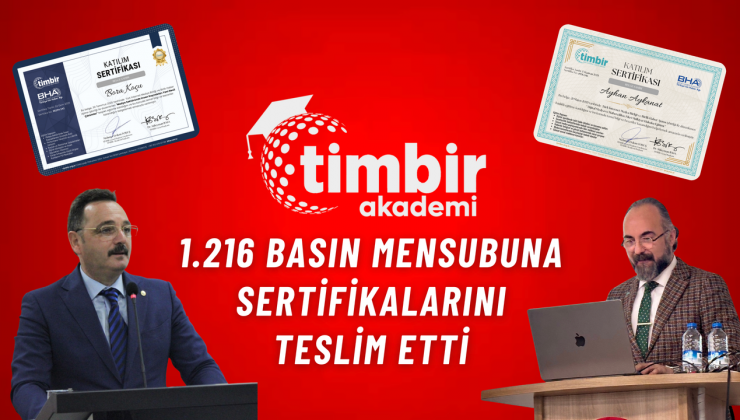 TİMBİR Akademi, 1.216 basın mensubuna sertifikalarını teslim etti