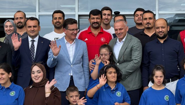 Hacı Abdullah Onur Özel Eğitim Okulu'na anlamlı ziyaret ve spor malzemesi desteği